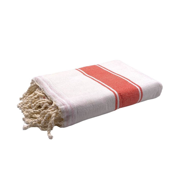 Fouta doublée éponge mandarine - BY FOUTAS