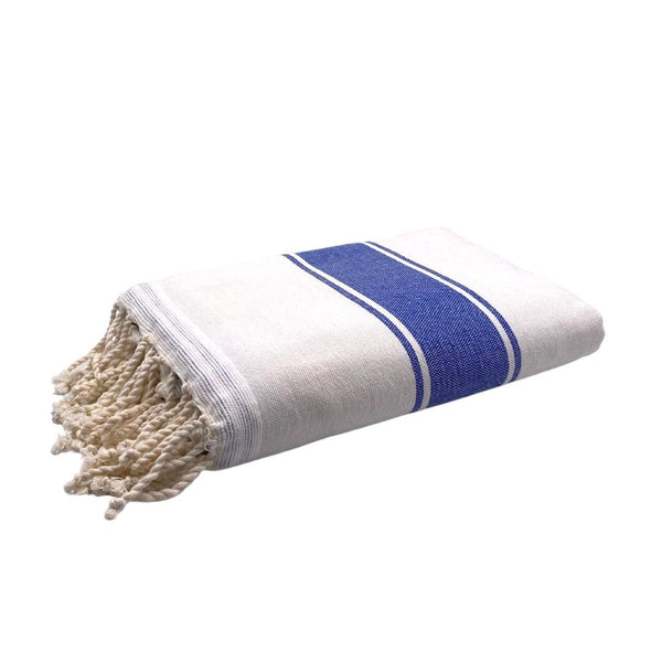 Fouta doublée éponge bleu océan - BY FOUTAS