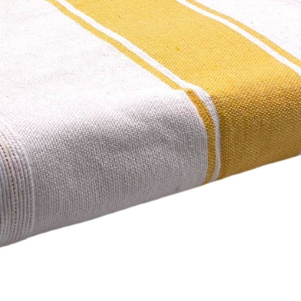 Fouta doublée éponge jaune moutarde - BY FOUTAS