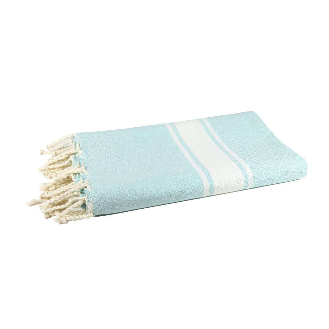 Fouta tissage plat couleur aqua