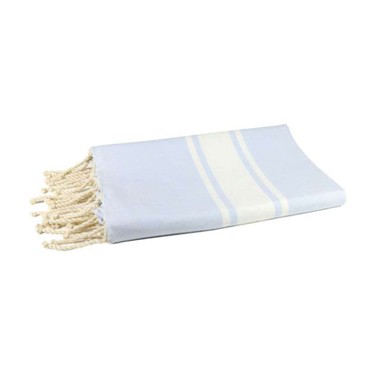 Fouta tissage plat couleur bleu ciel