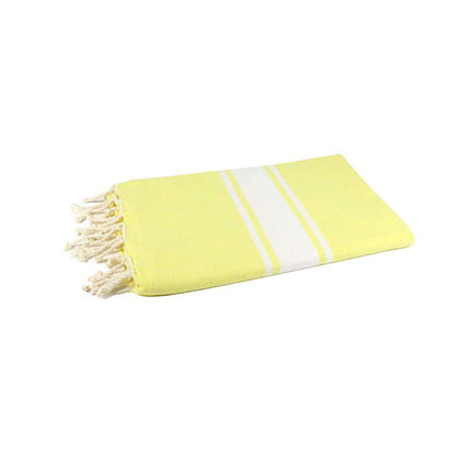 Fouta tissage plat couleur citron