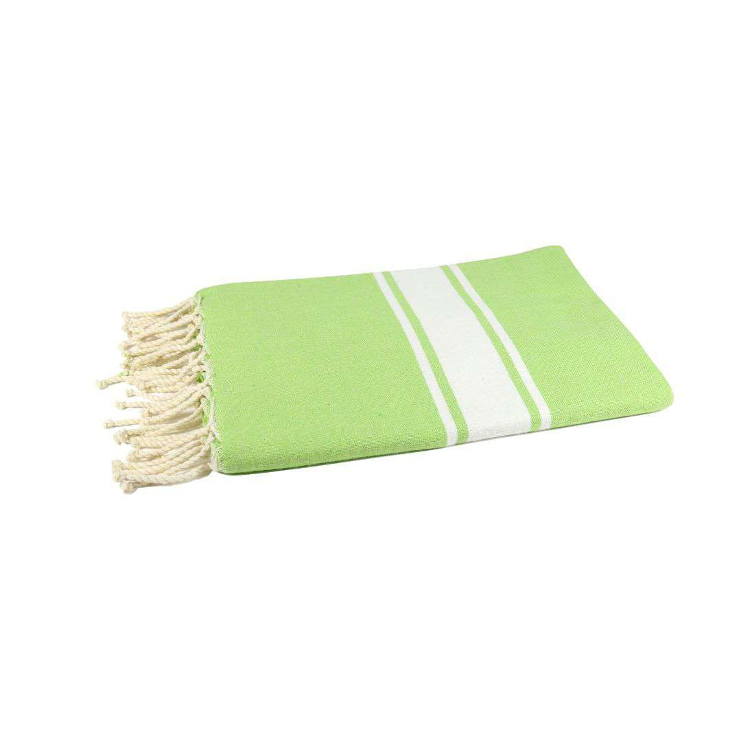 Fouta tissage plat couleur vert granny