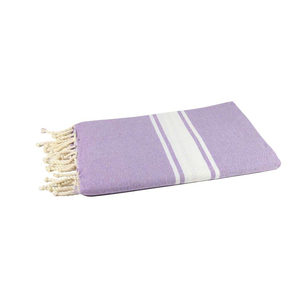 Fouta tissage plat couleur lilas