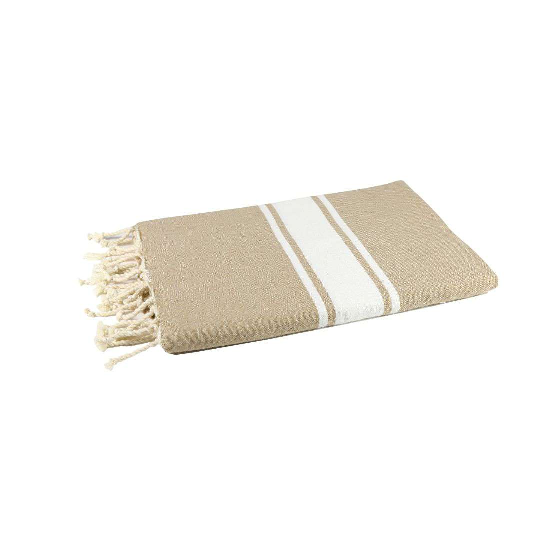 Fouta tissage plat couleur sahara