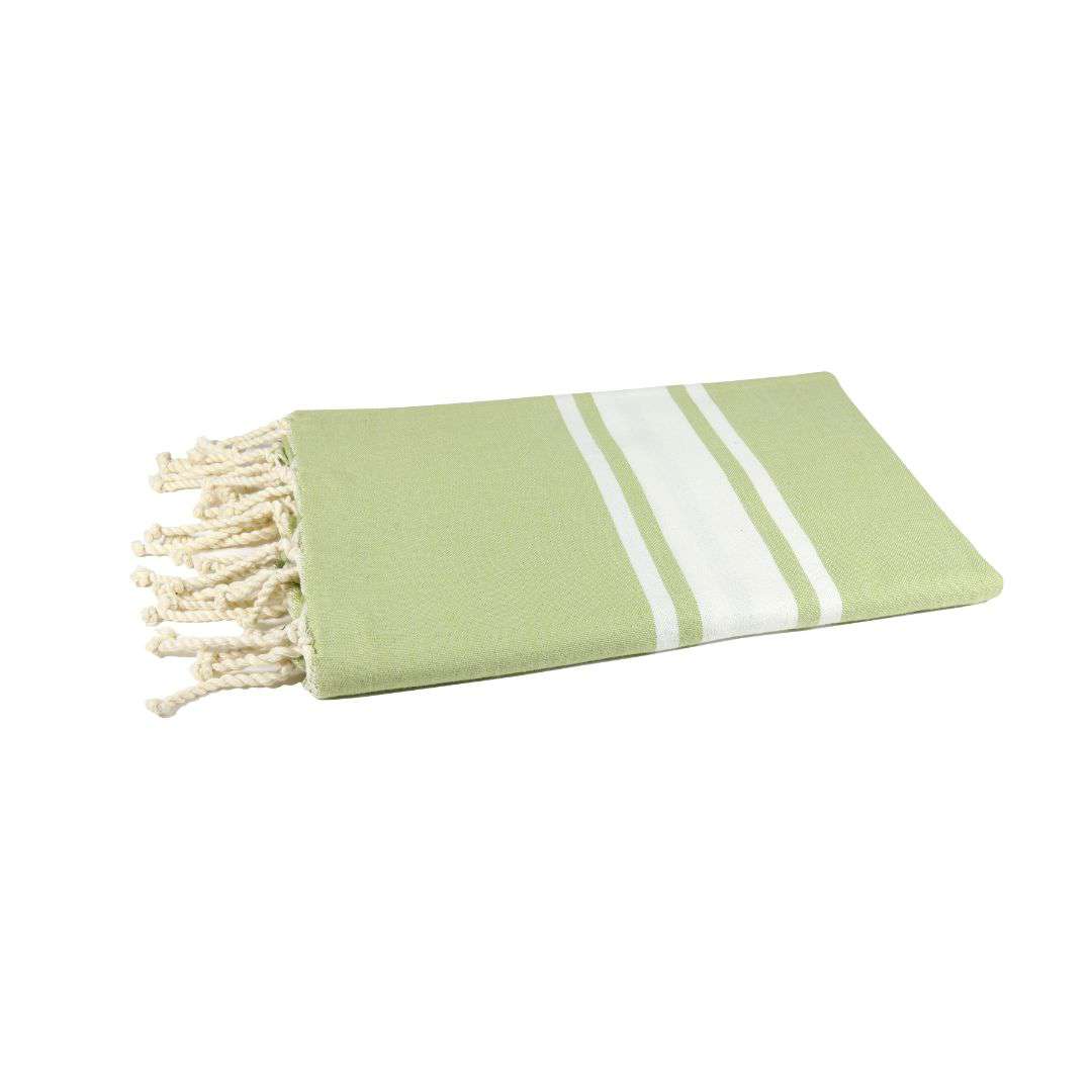 Fouta tissage plat couleur tilleul