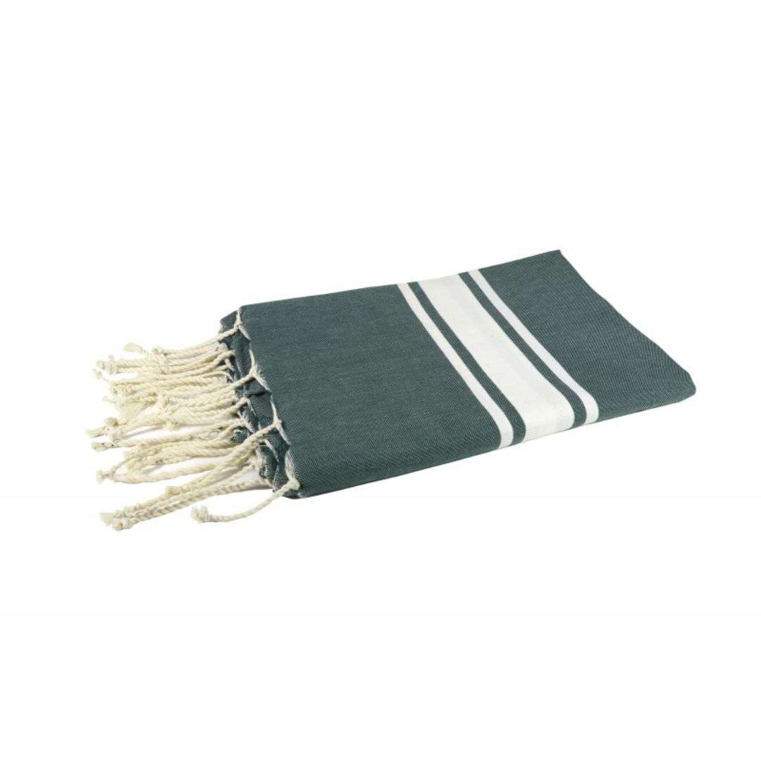 Fouta tissage plat couleur vert sapin