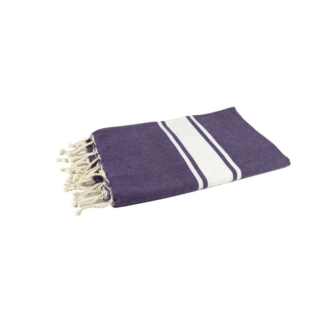 Fouta tissage plat couleur violet