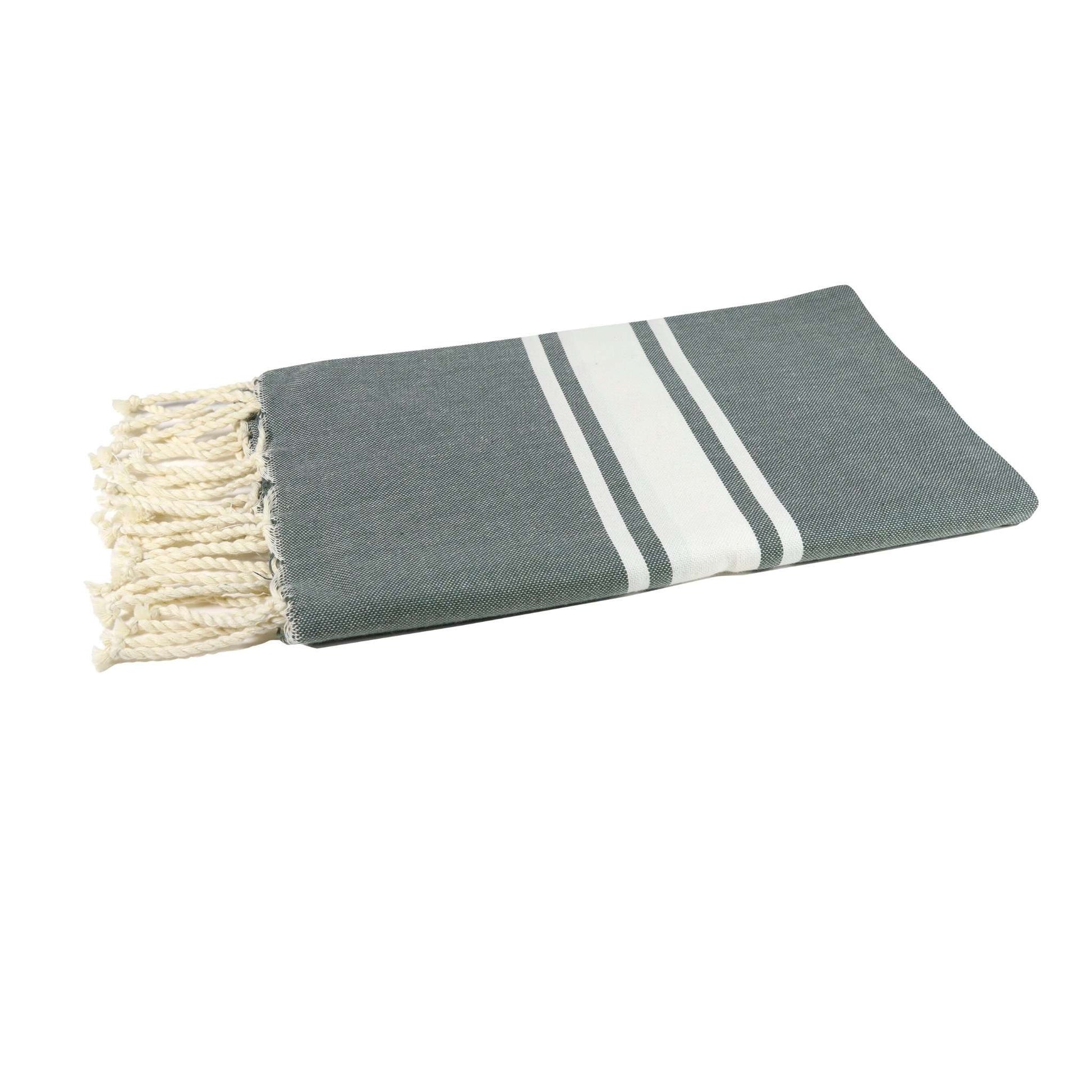 Fouta tissage plat couleur olive
