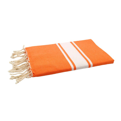 Fouta tissage plat couleur orange
