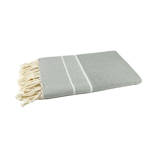 Fouta chevron couleur olive - by foutas