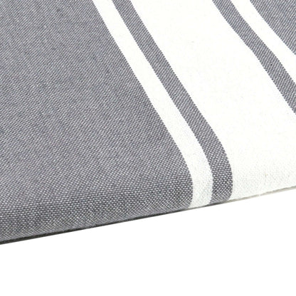 Fouta tissage plat couleur gris sur le côté