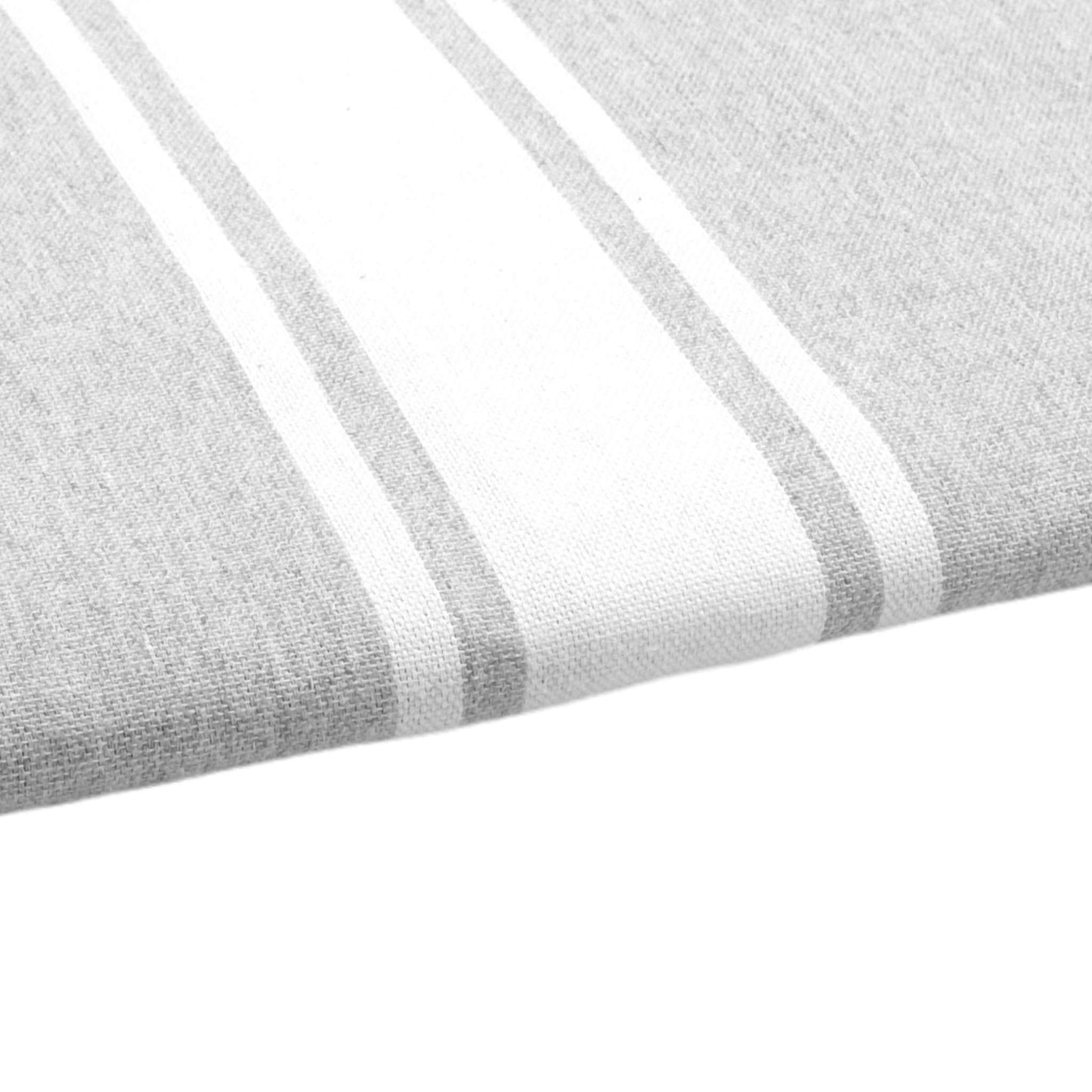 Fouta tissage plat couleur gris calcé zoom sur côté